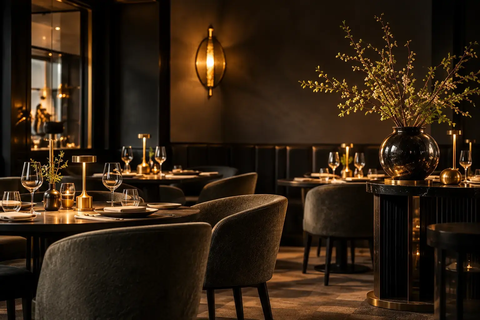 Atelier: Charcoal dining room