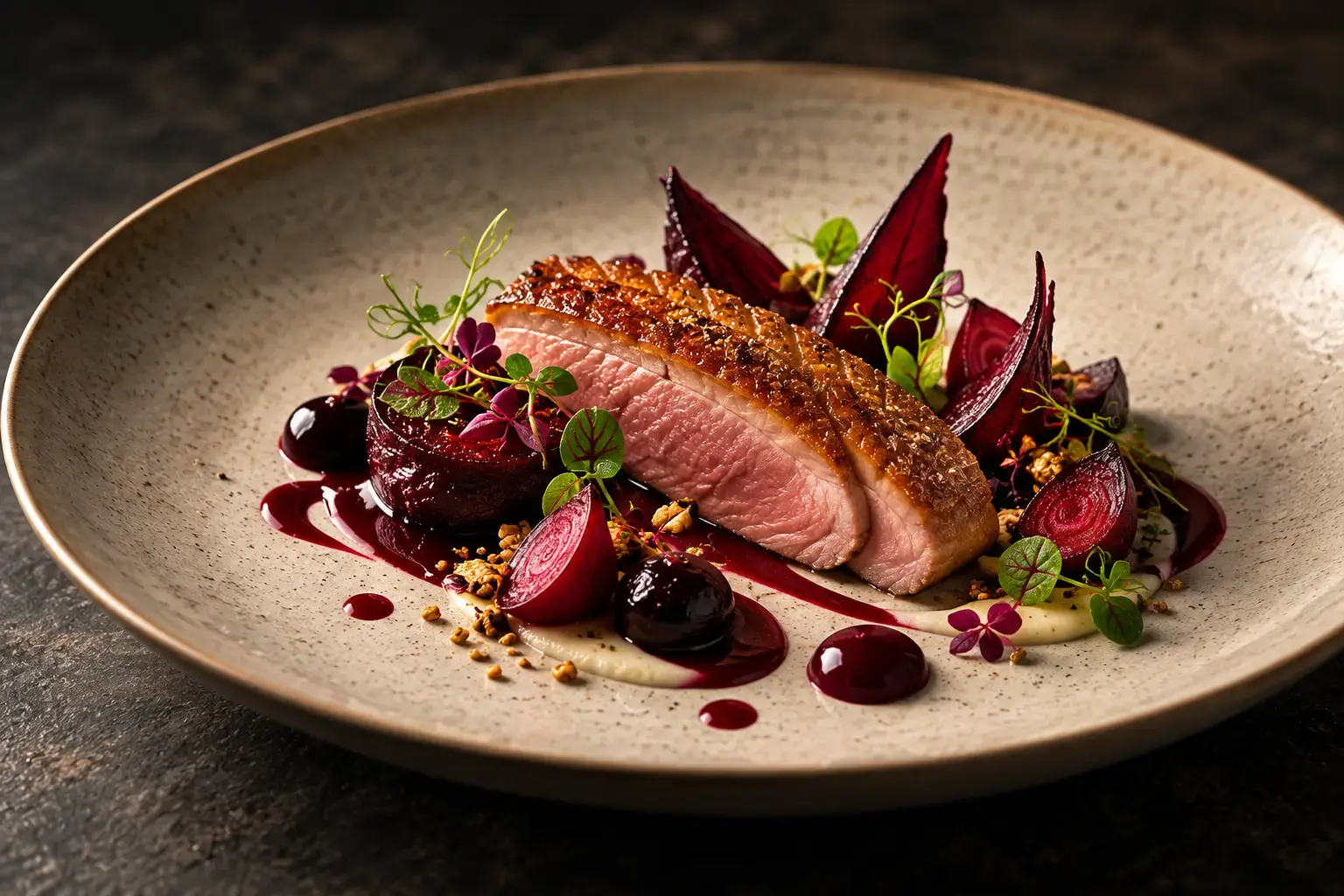 Duck & beetroot