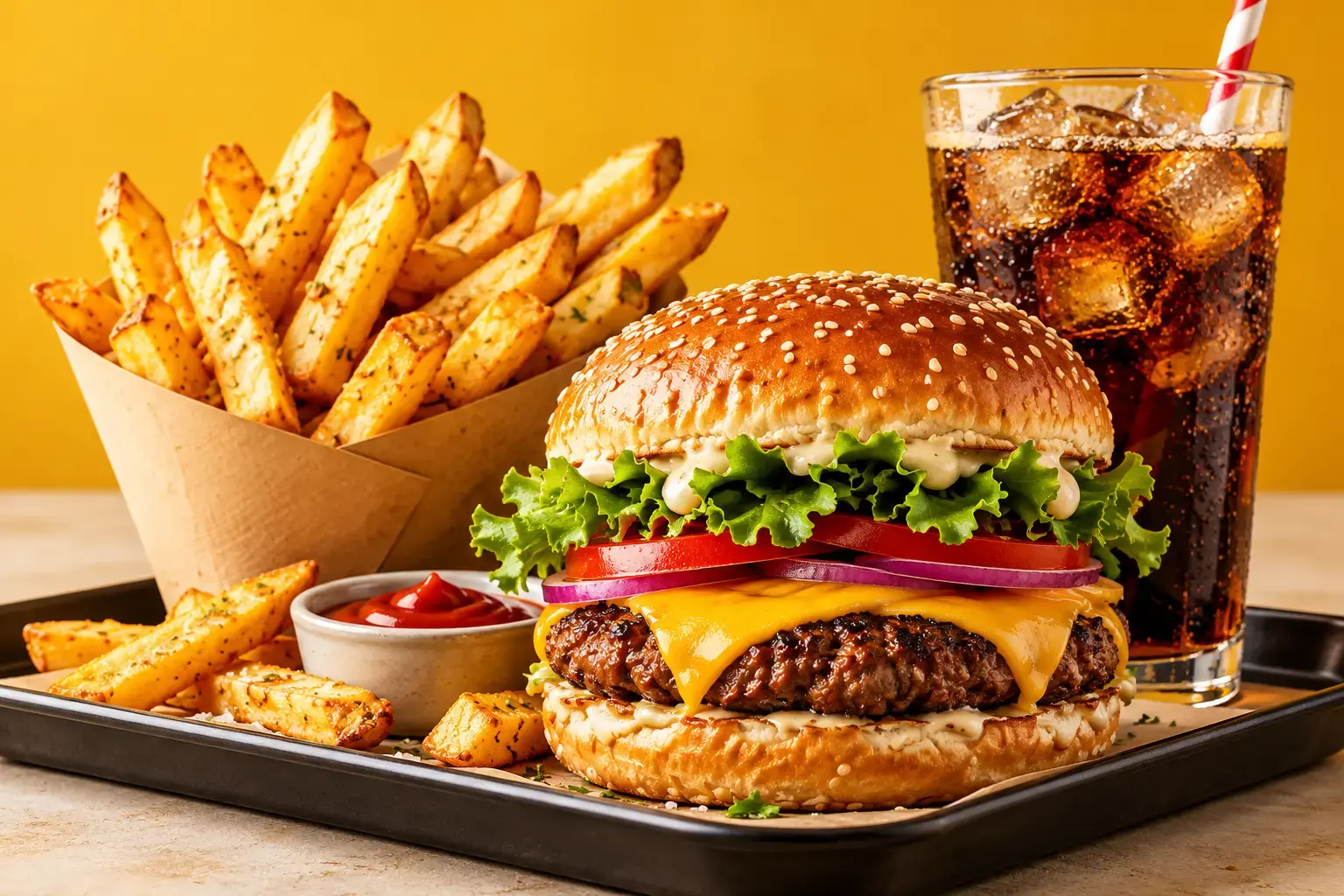Frit Social: Burger lunch combo