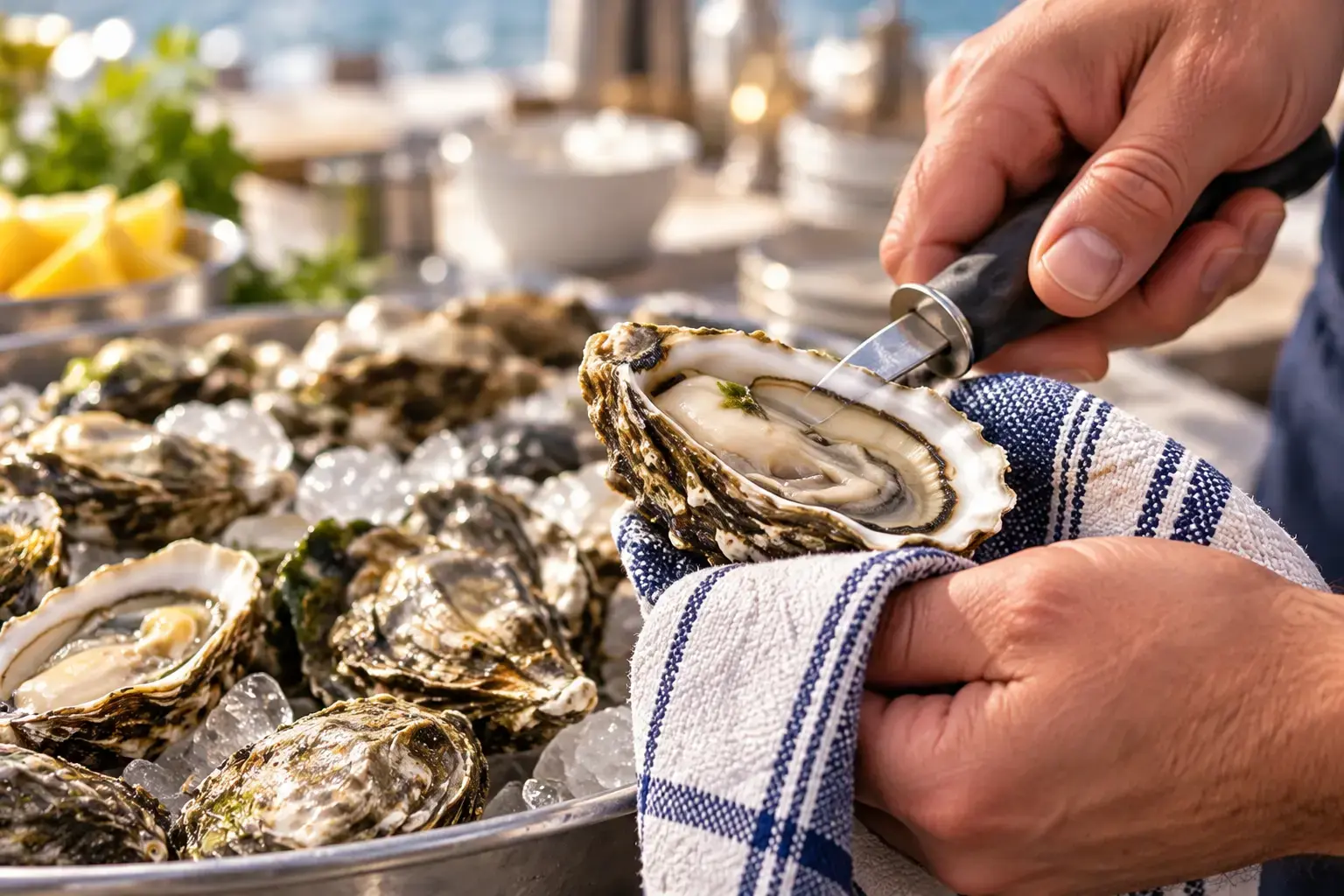 Noordzee: Oyster preparation