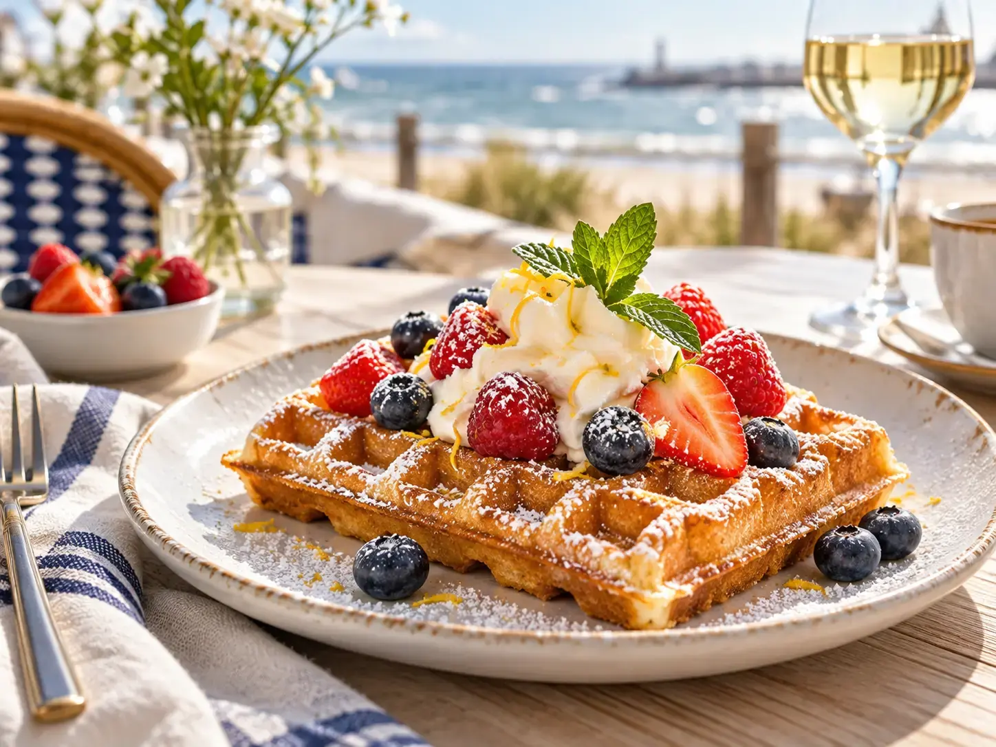 Noordzee: Waffle and berries