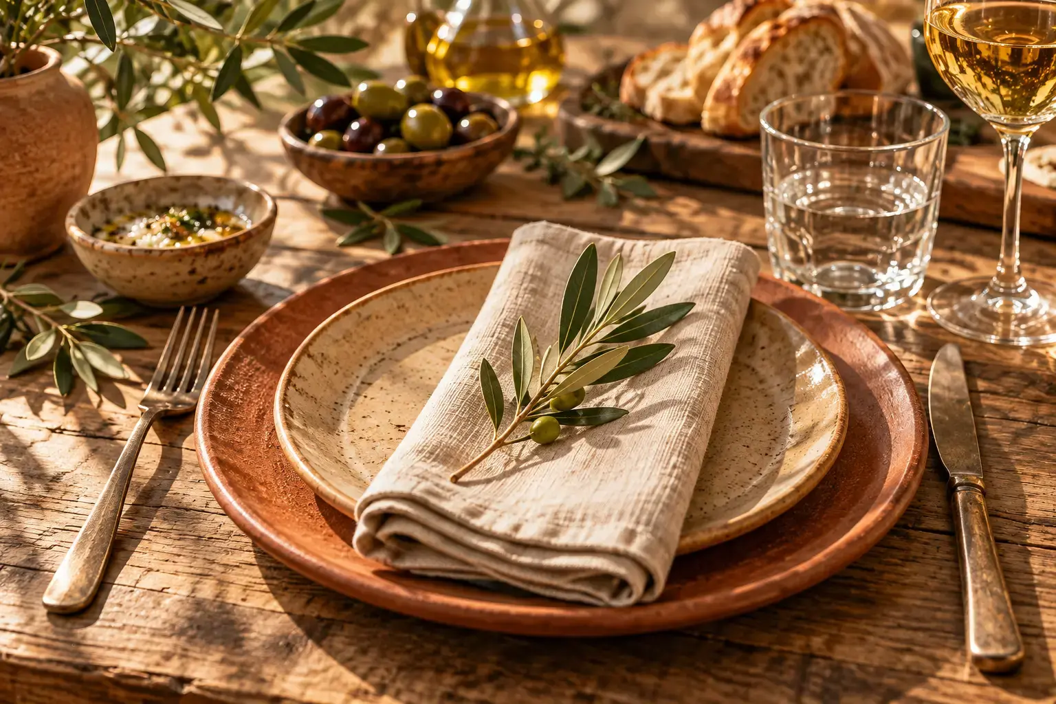 Olive & Ember: Terracotta place setting