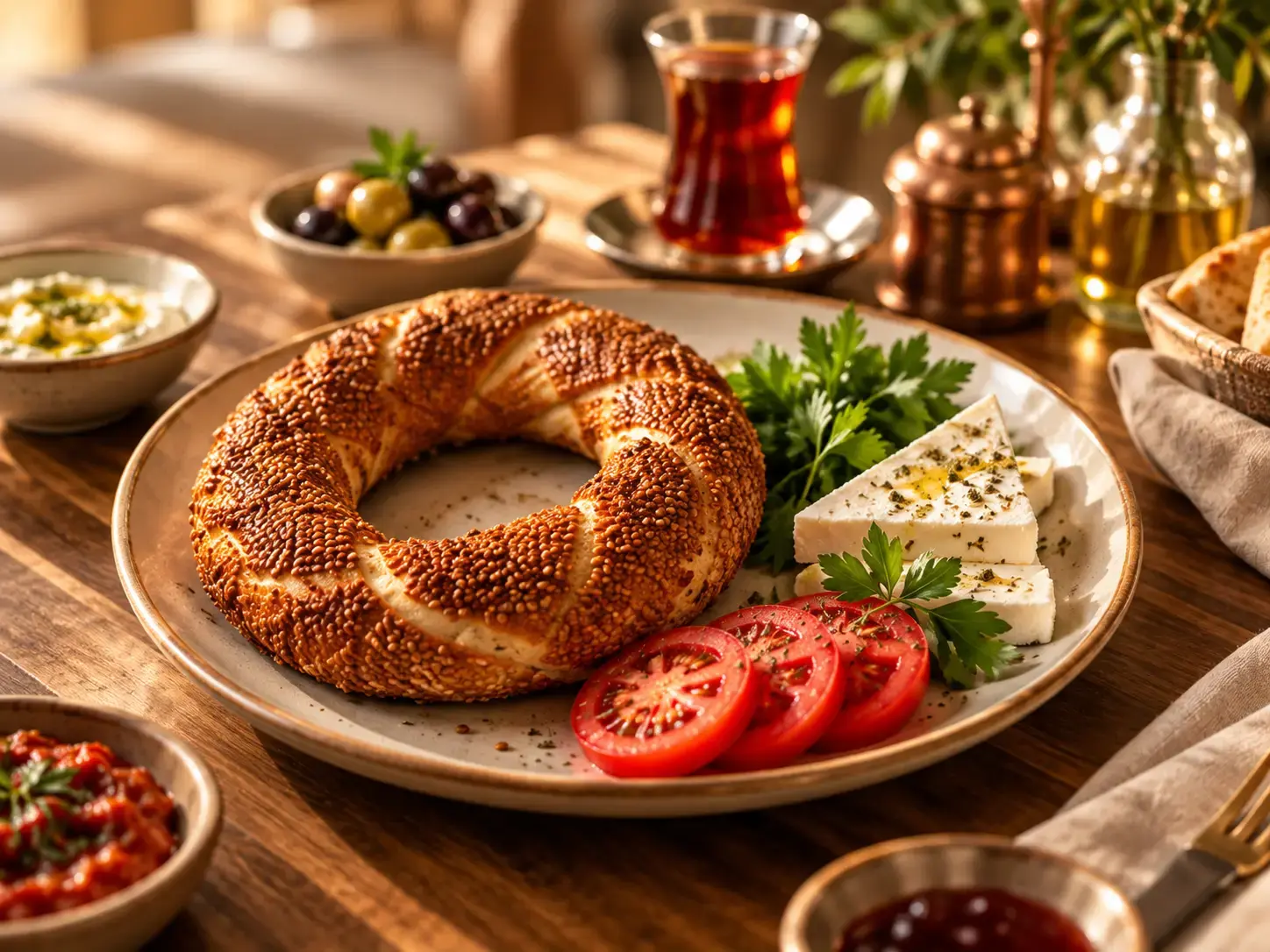 Simit & beyaz peynir
