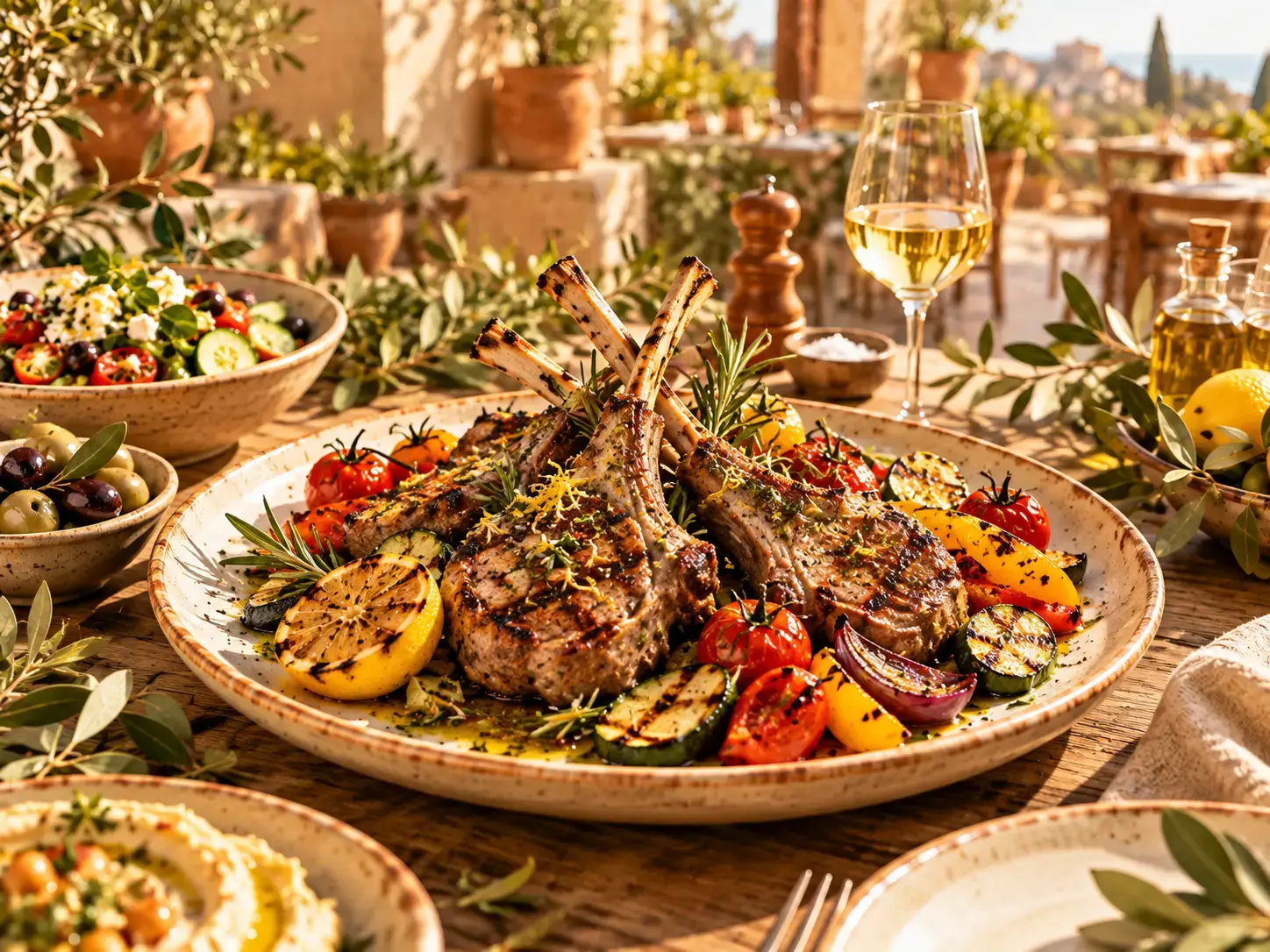 Grilled lamb